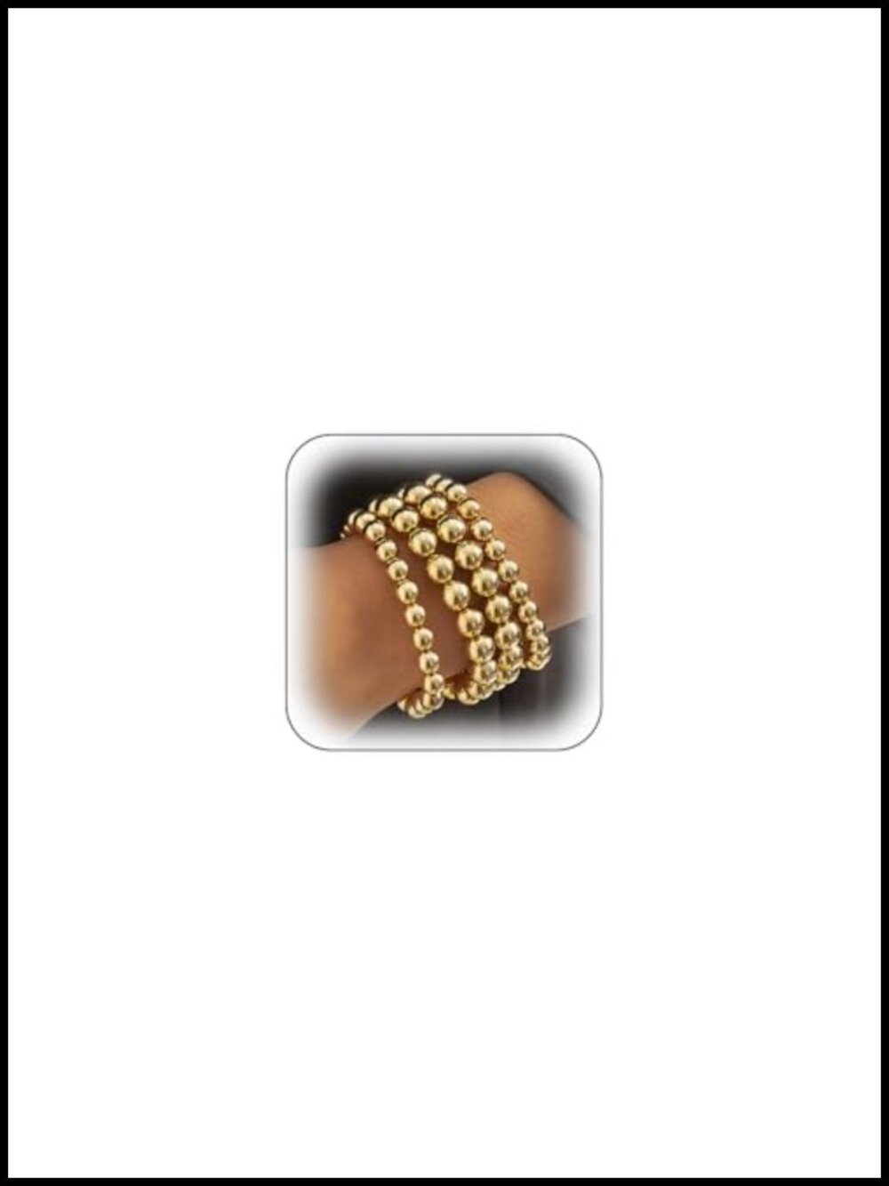 Vintage Stackable Beaded Bracelets for Women Chunky Stretch Elastic Jewelry Gift